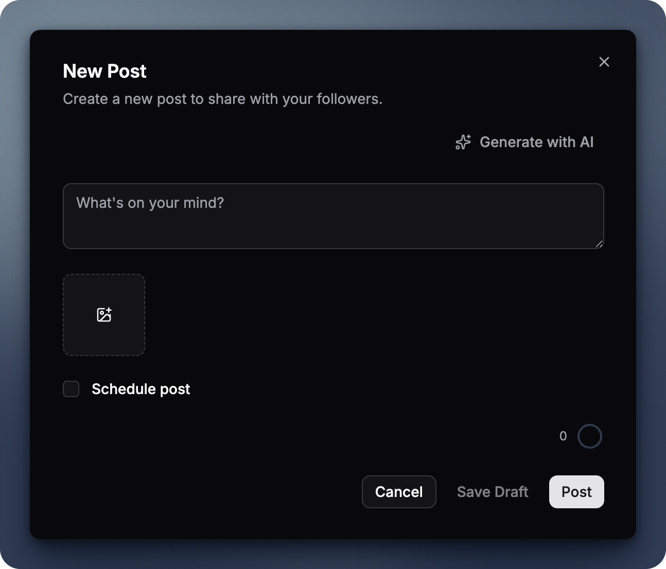 Image uploader in the post composer